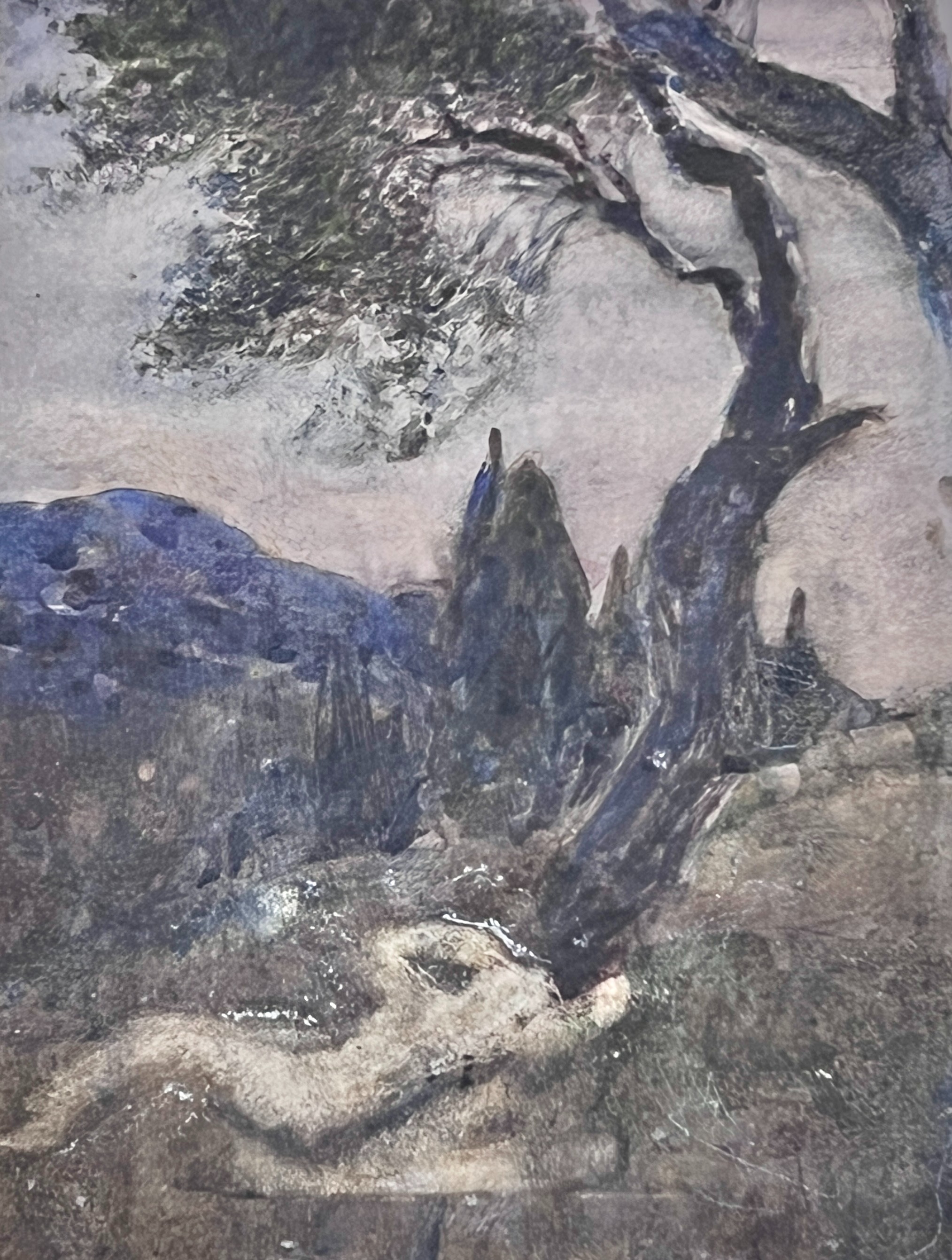 Attributed to Henry Simpson (1853-1921), watercolour, Nude beneath a tree', 21 x 15.5cm